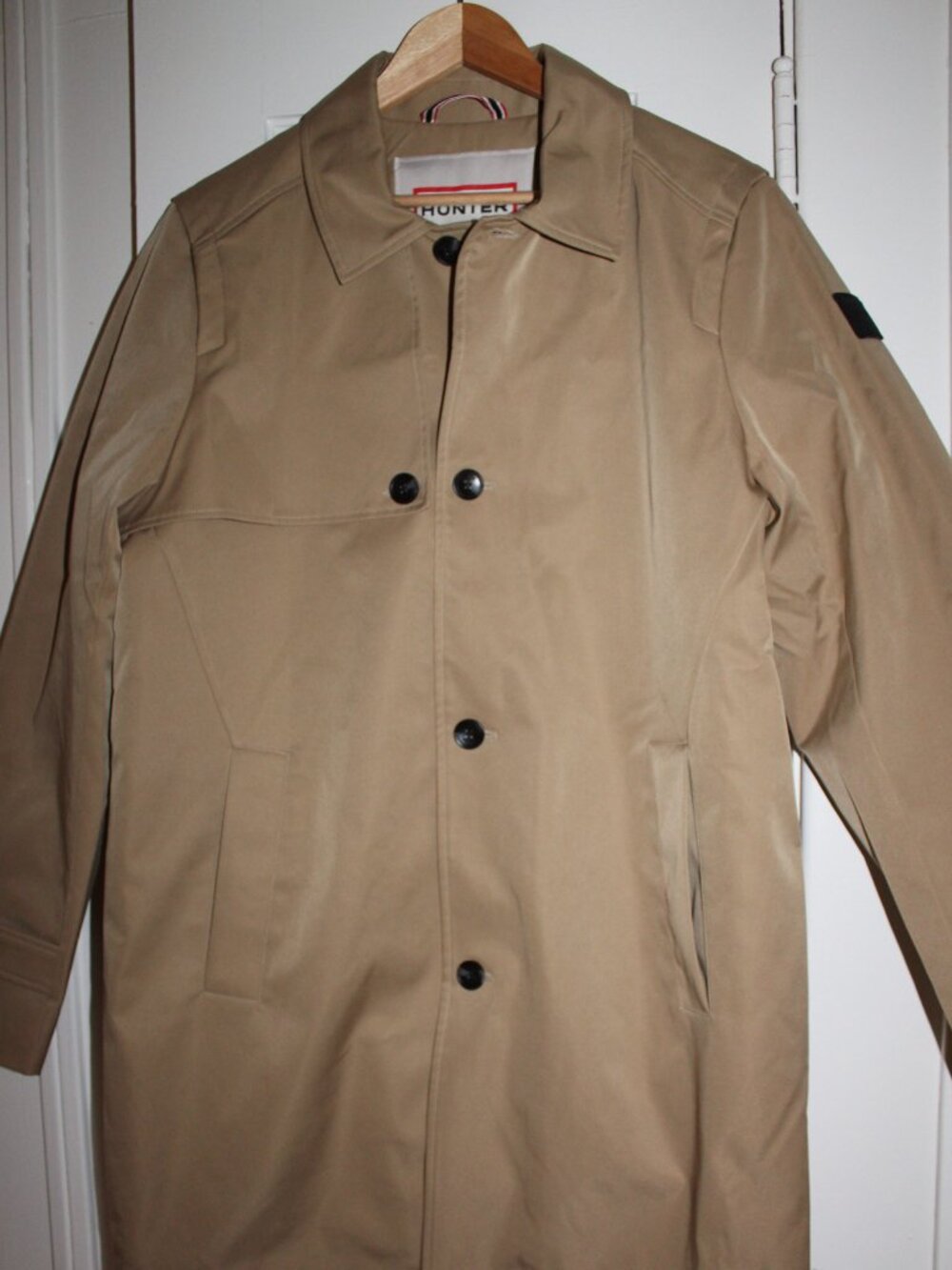 Hunter Austin Men's Twill Trench Coat Kelp Beige Quilted Size M NWT MSRP of $259